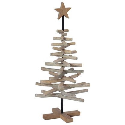 Albero di Natale Marrone 90 cm Legno massello di teak