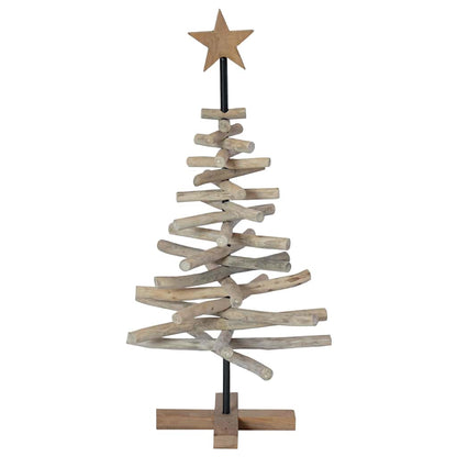 Albero di Natale Marrone 90 cm Legno massello di teak