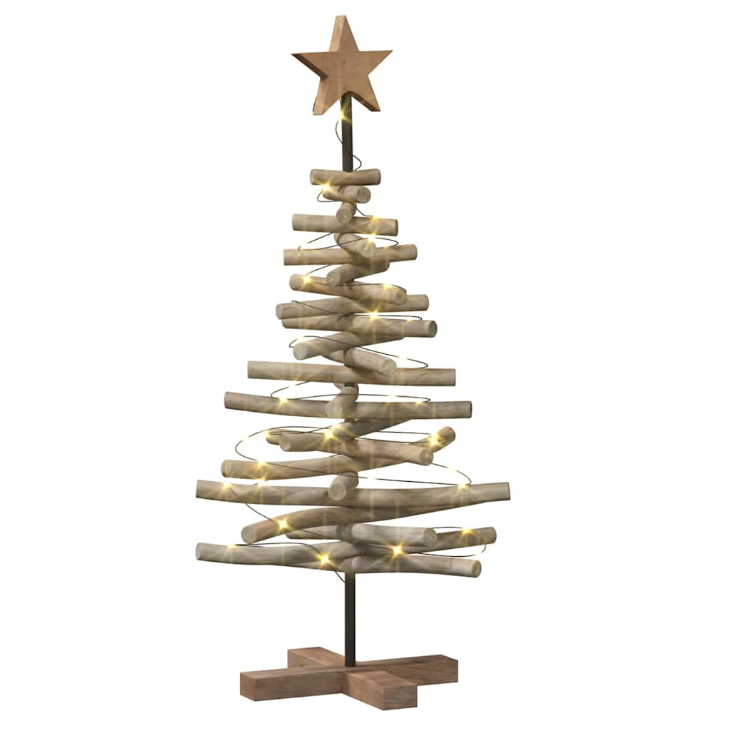 Albero di Natale Marrone 90 cm Legno massello di teak