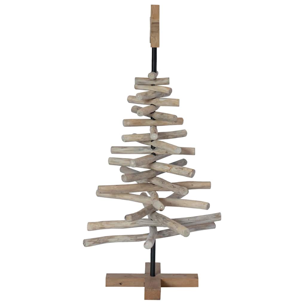 Albero di Natale Marrone 90 cm Legno massello di teak