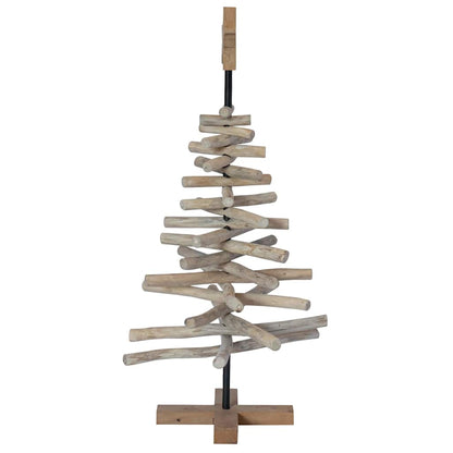 Albero di Natale Marrone 90 cm Legno massello di teak