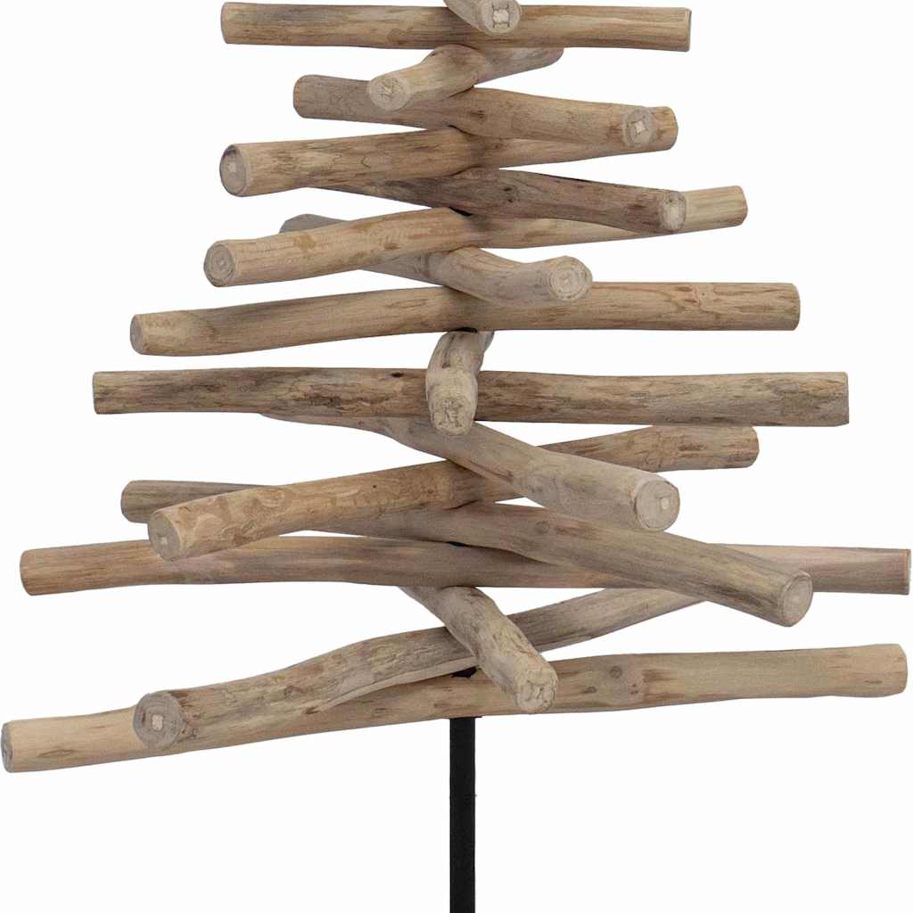 Albero di Natale Marrone 120 cm Legno massello di teak
