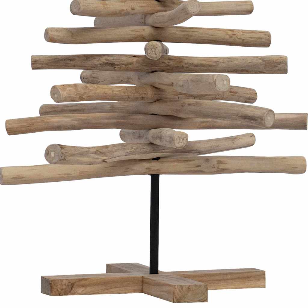 Albero di Natale Marrone 120 cm Legno massello di teak