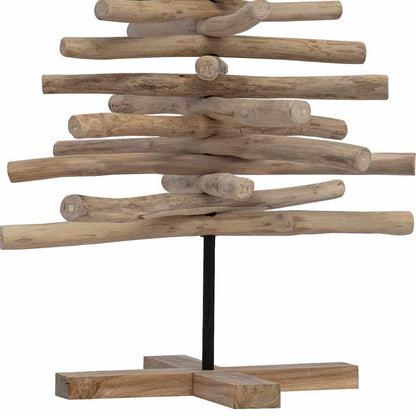 Albero di Natale Marrone 120 cm Legno massello di teak