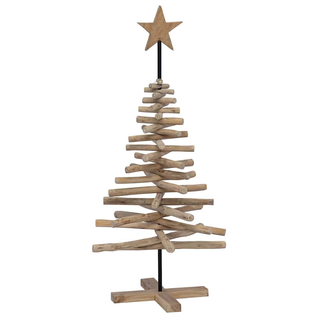 Albero di Natale Marrone 120 cm Legno massello di teak