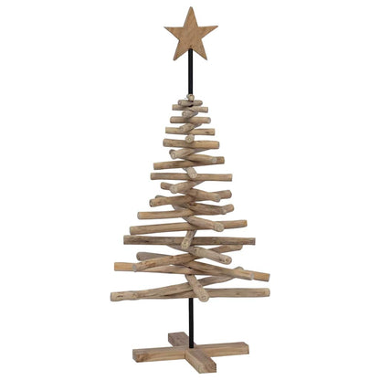 Albero di Natale Marrone 120 cm Legno massello di teak