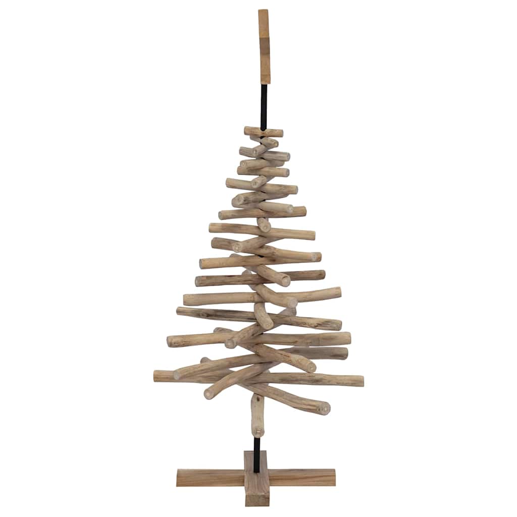Albero di Natale Marrone 120 cm Legno massello di teak