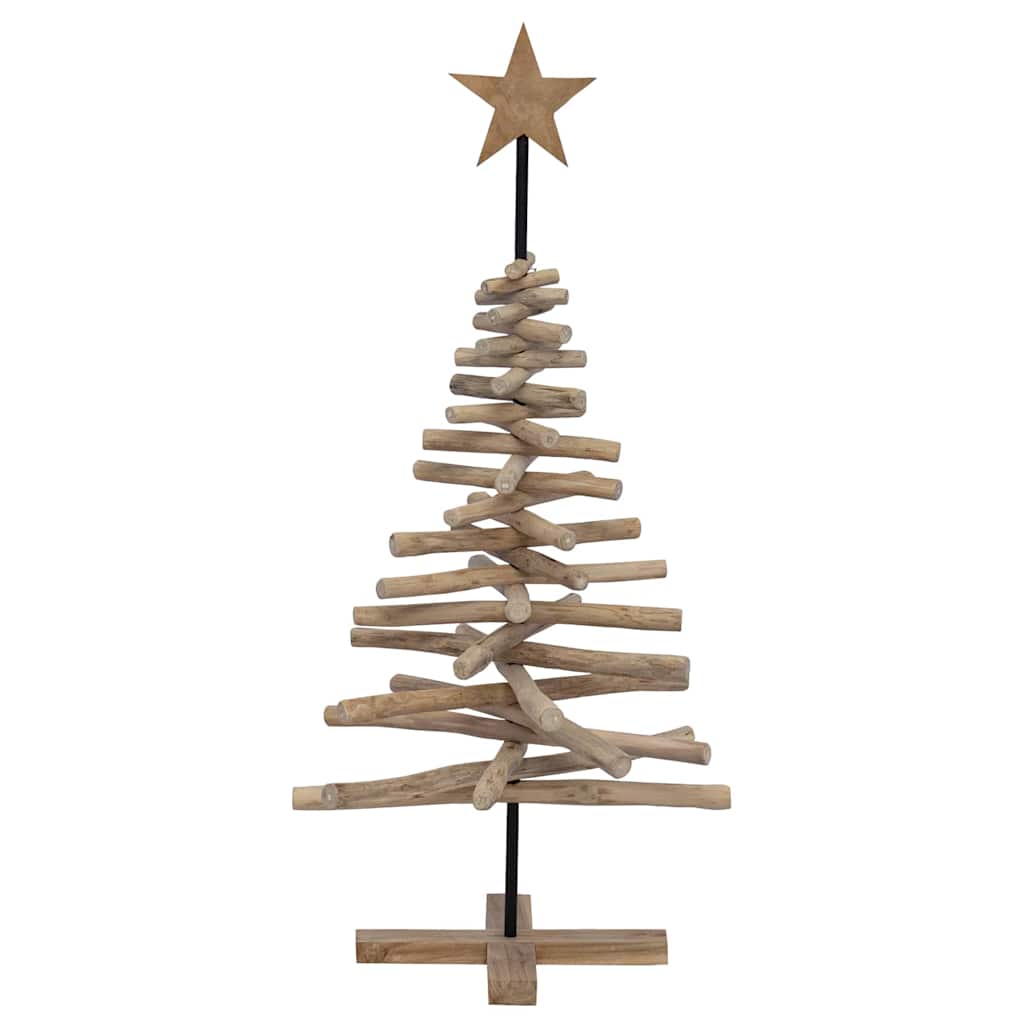 Albero di Natale Marrone 120 cm Legno massello di teak