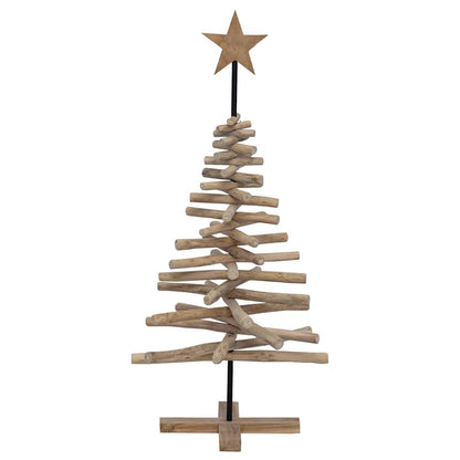 Albero di Natale Marrone 120 cm Legno massello di teak
