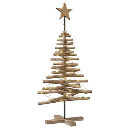 Albero di Natale Marrone 120 cm Legno massello di teak
