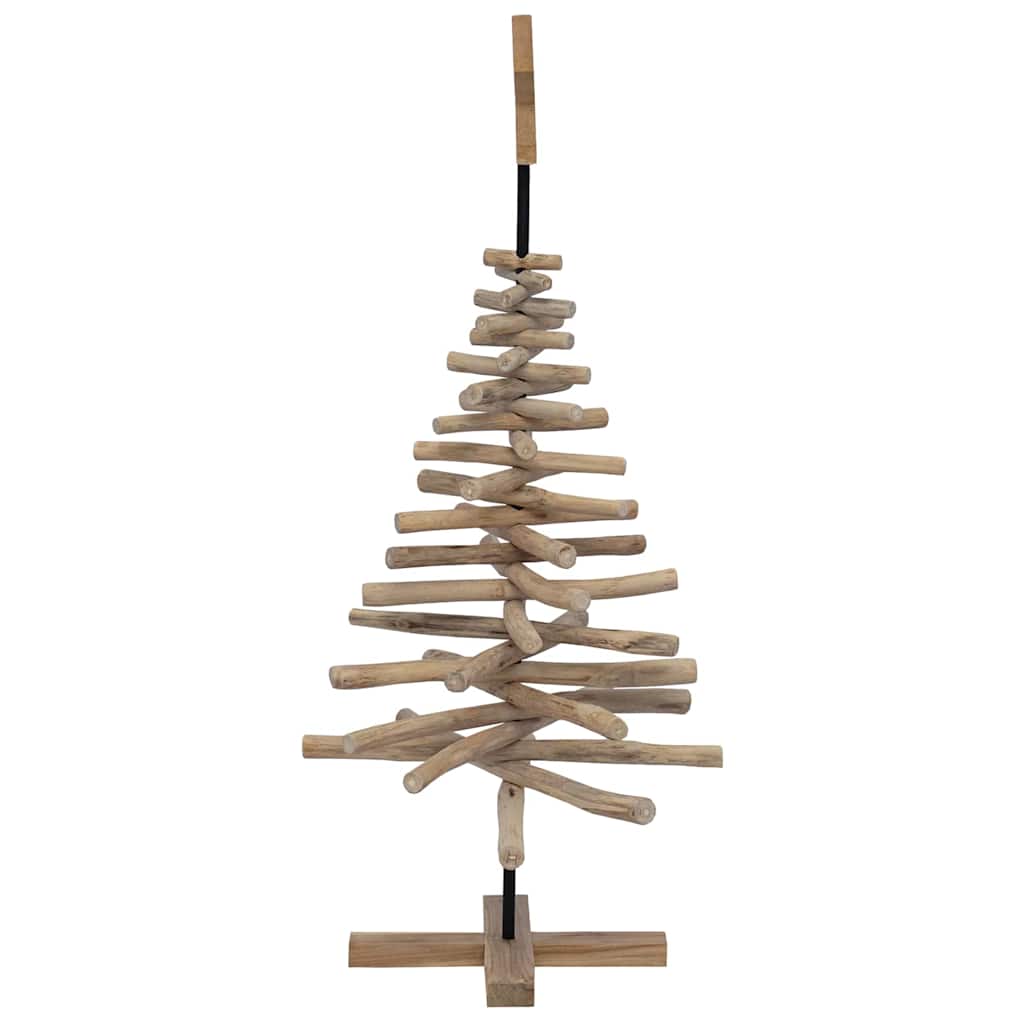 Albero di Natale Marrone 120 cm Legno massello di teak