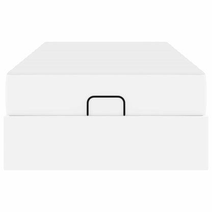 Struttura letto con materasso con materasso 2 pcs Bianco PVC