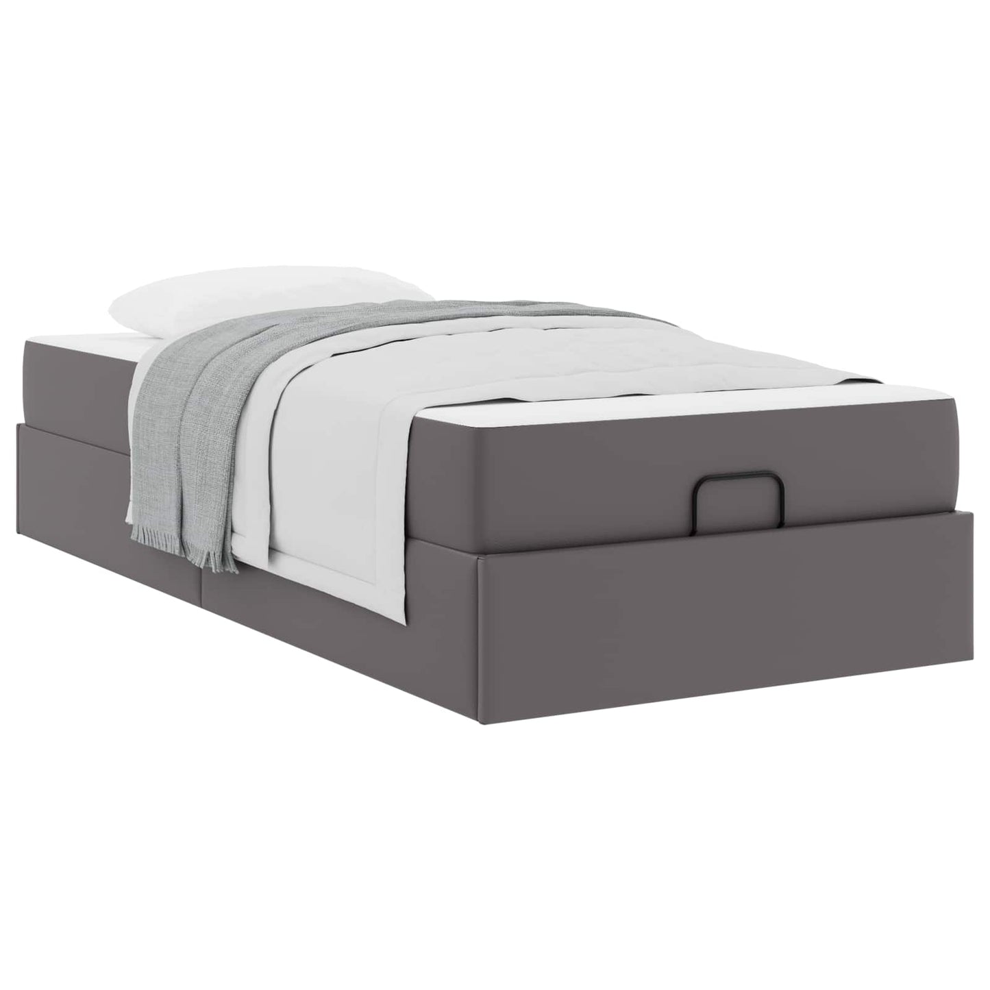 Struttura letto con materasso con materasso 2 pcs Grigio PVC