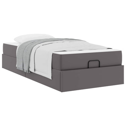 Struttura letto con materasso con materasso 2 pcs Grigio PVC