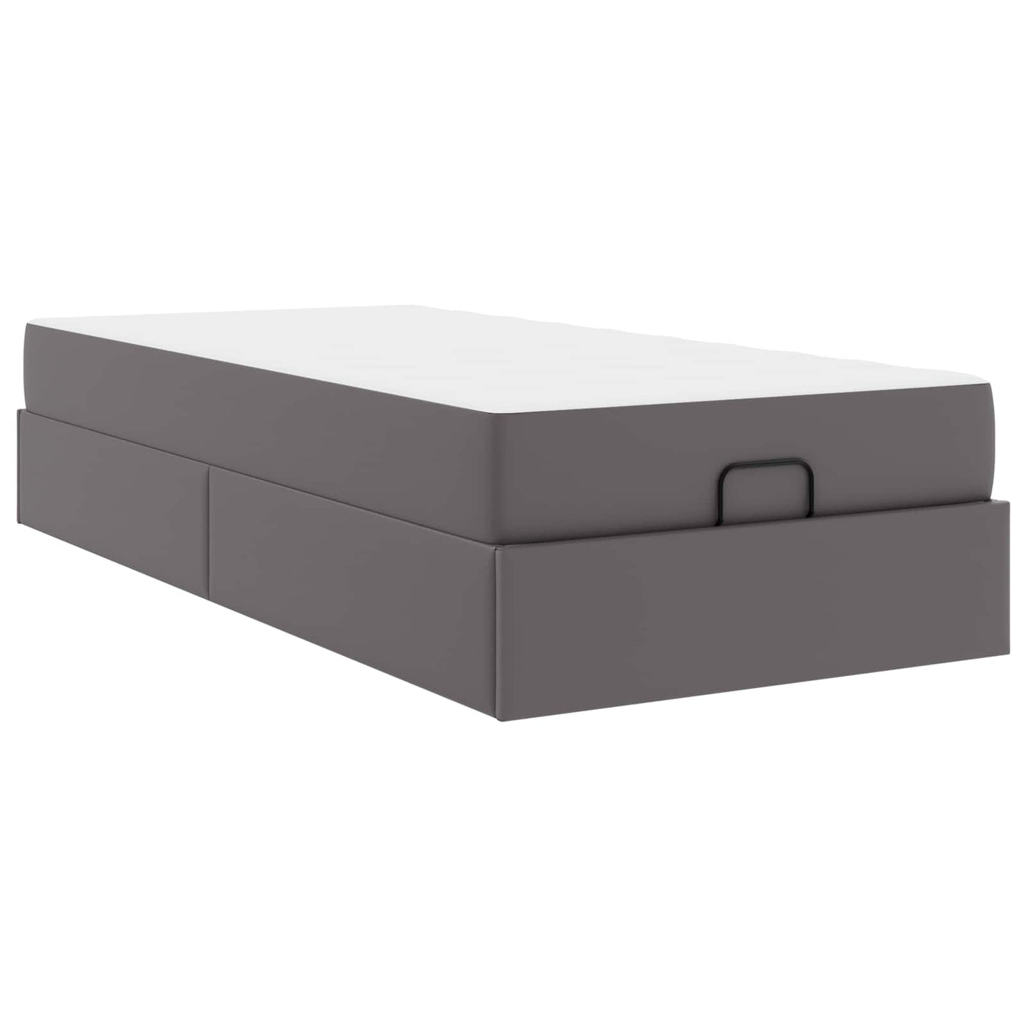 Struttura letto con materasso con materasso 2 pcs Grigio PVC