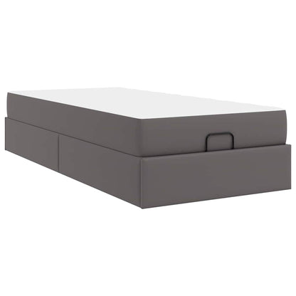 Struttura letto con materasso Altro 2 pcs Grigio PVC | homemem39
