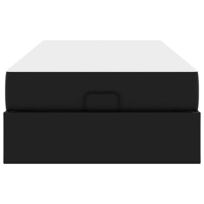 Struttura letto con materasso Nero 100 x 200 cm Pelle sintetica - homemem39