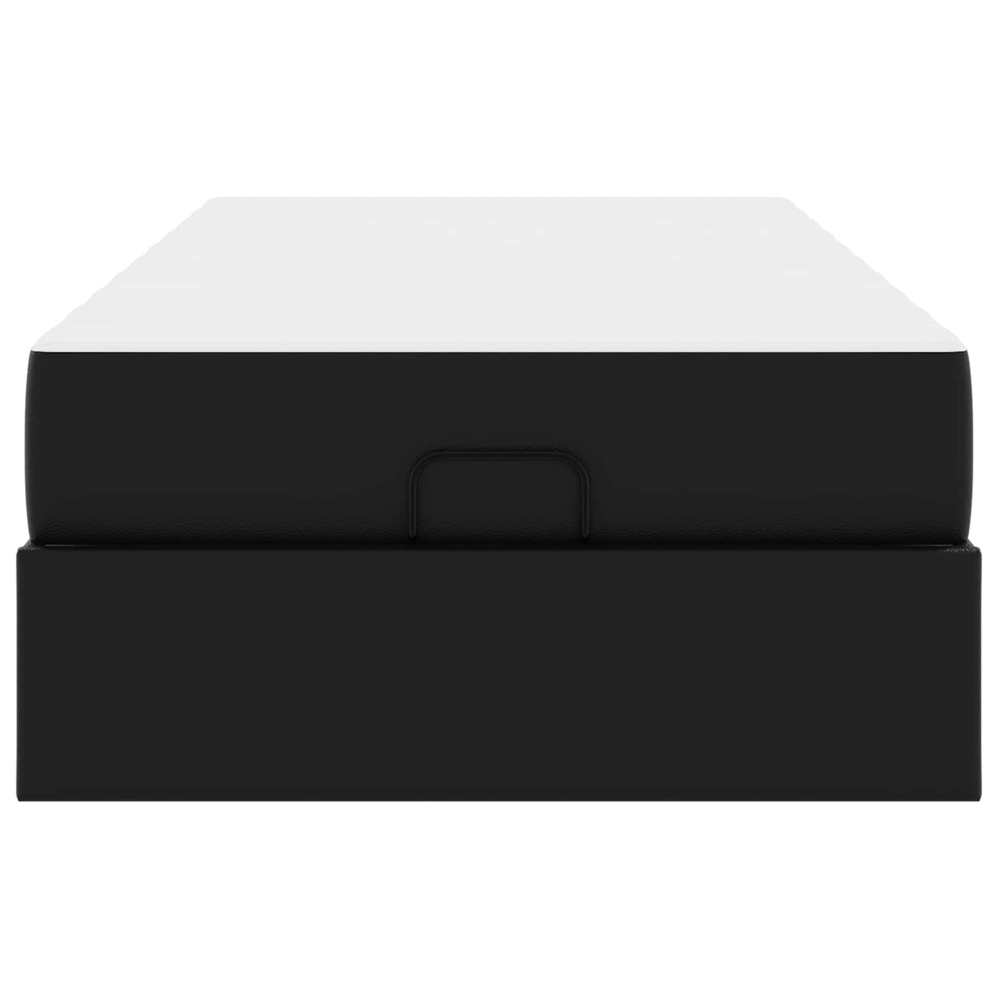 Struttura letto con materasso con materasso 2 pcs Nero PVC