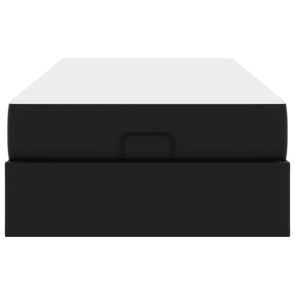 Struttura letto con materasso con materasso 2 pcs Nero PVC