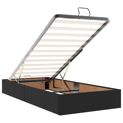 Struttura letto con materasso con materasso 2 pcs Nero PVC