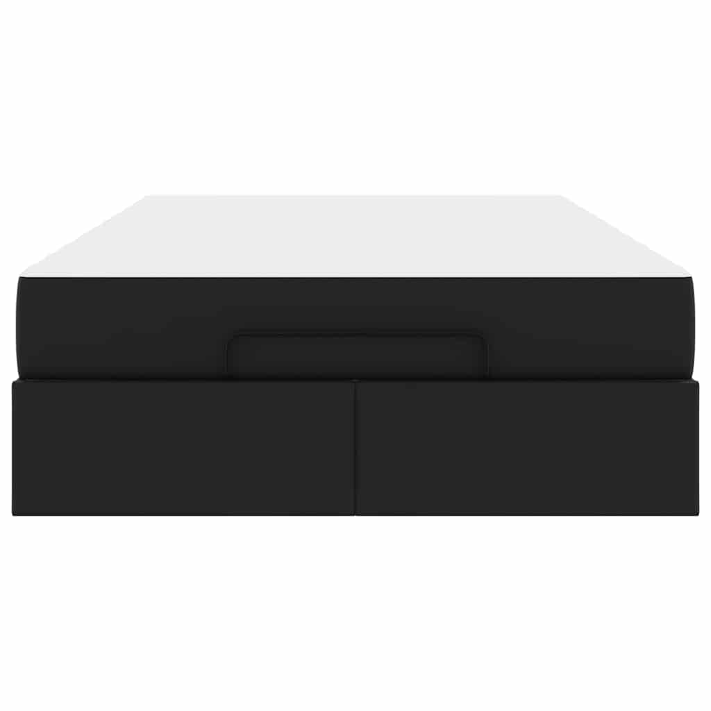Struttura letto con materasso Nero 120 x 190 cm Pelle sintetica - homemem39