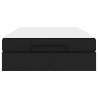 Struttura letto con materasso Nero 120 x 190 cm Pelle sintetica - homemem39