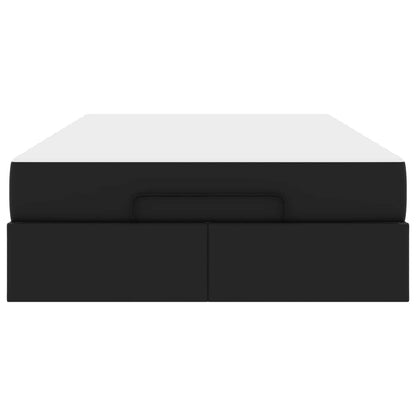 Struttura letto con materasso con materasso 2 pcs Nero PVC