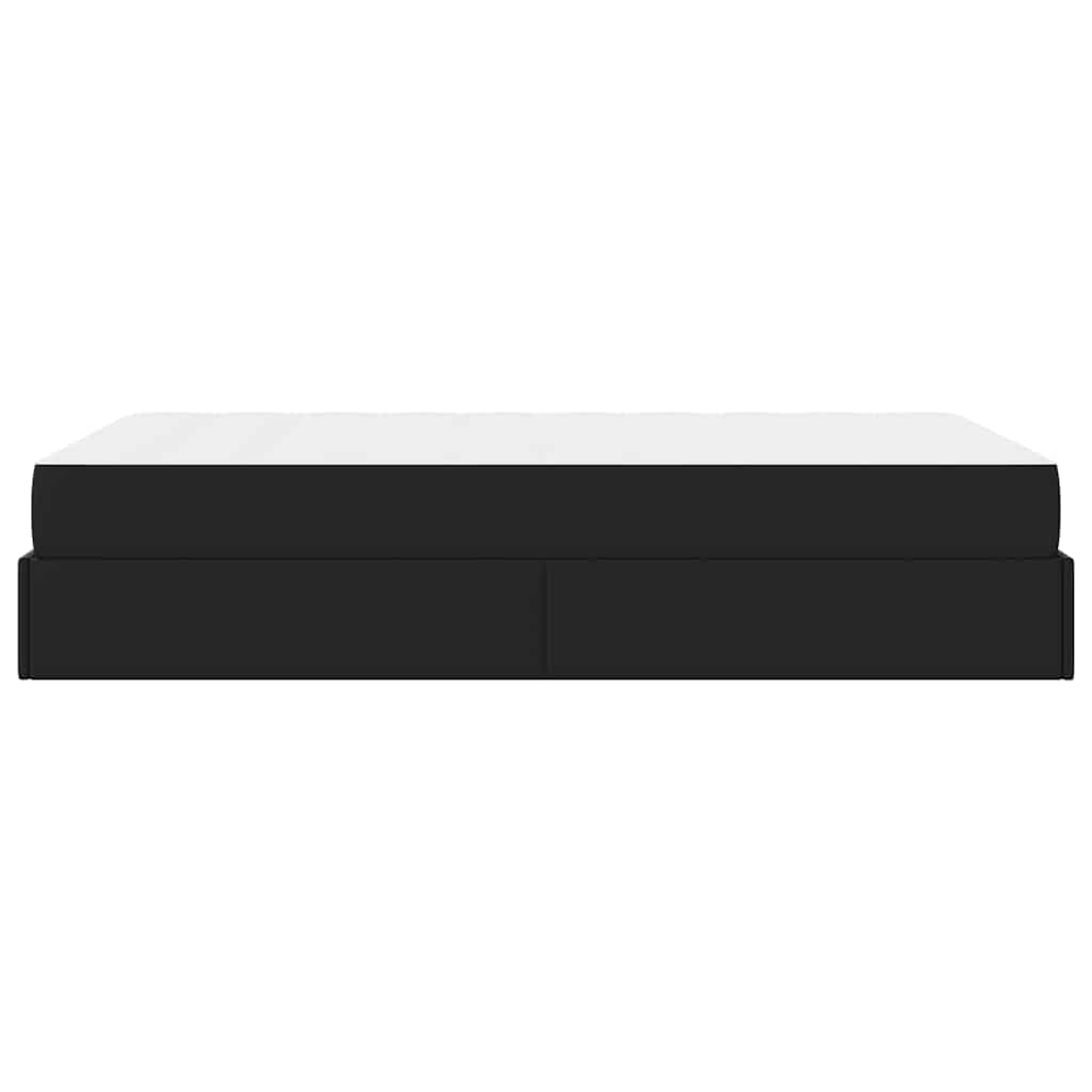 Struttura letto con materasso Nero 120 x 190 cm Pelle sintetica - homemem39