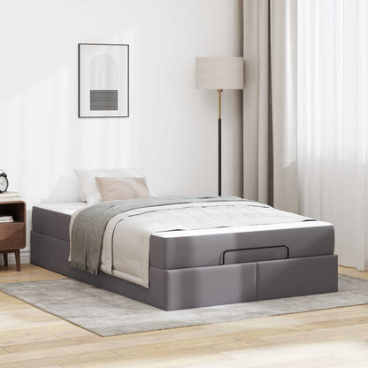 Struttura letto con materasso Altro 2 pcs Grigio PVC | homemem39
