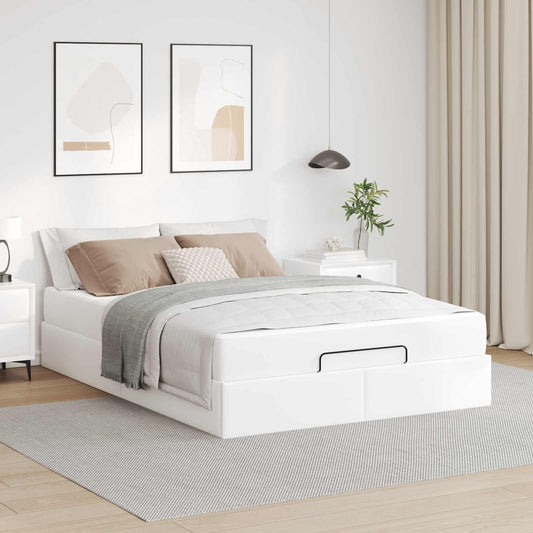 Struttura letto con materasso Altro 2 pcs Bianco PVC | homemem39