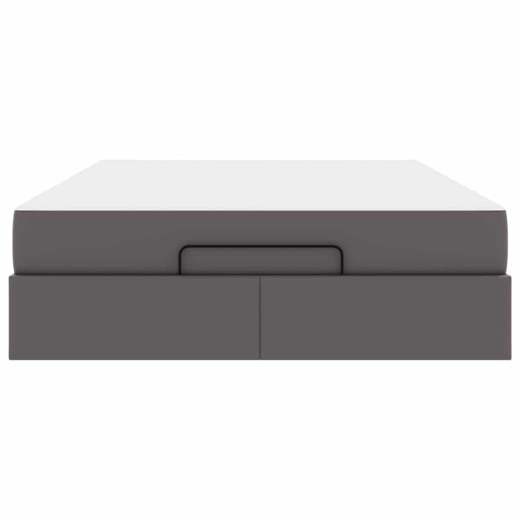 Struttura letto con materasso con materasso Grigio 140 x 200 cm - homemem39