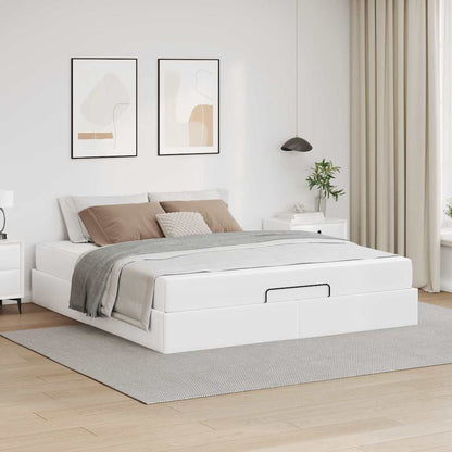 Struttura letto con materasso Bianco Puro 160 x 200 cm - homemem39