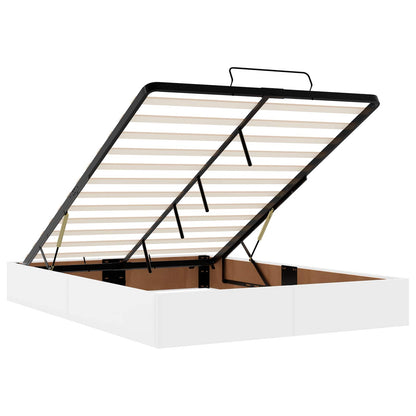 Struttura letto con materasso con materasso 2 pcs Bianco PVC