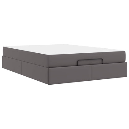 Struttura letto con materasso con materasso 2 pcs Grigio PVC