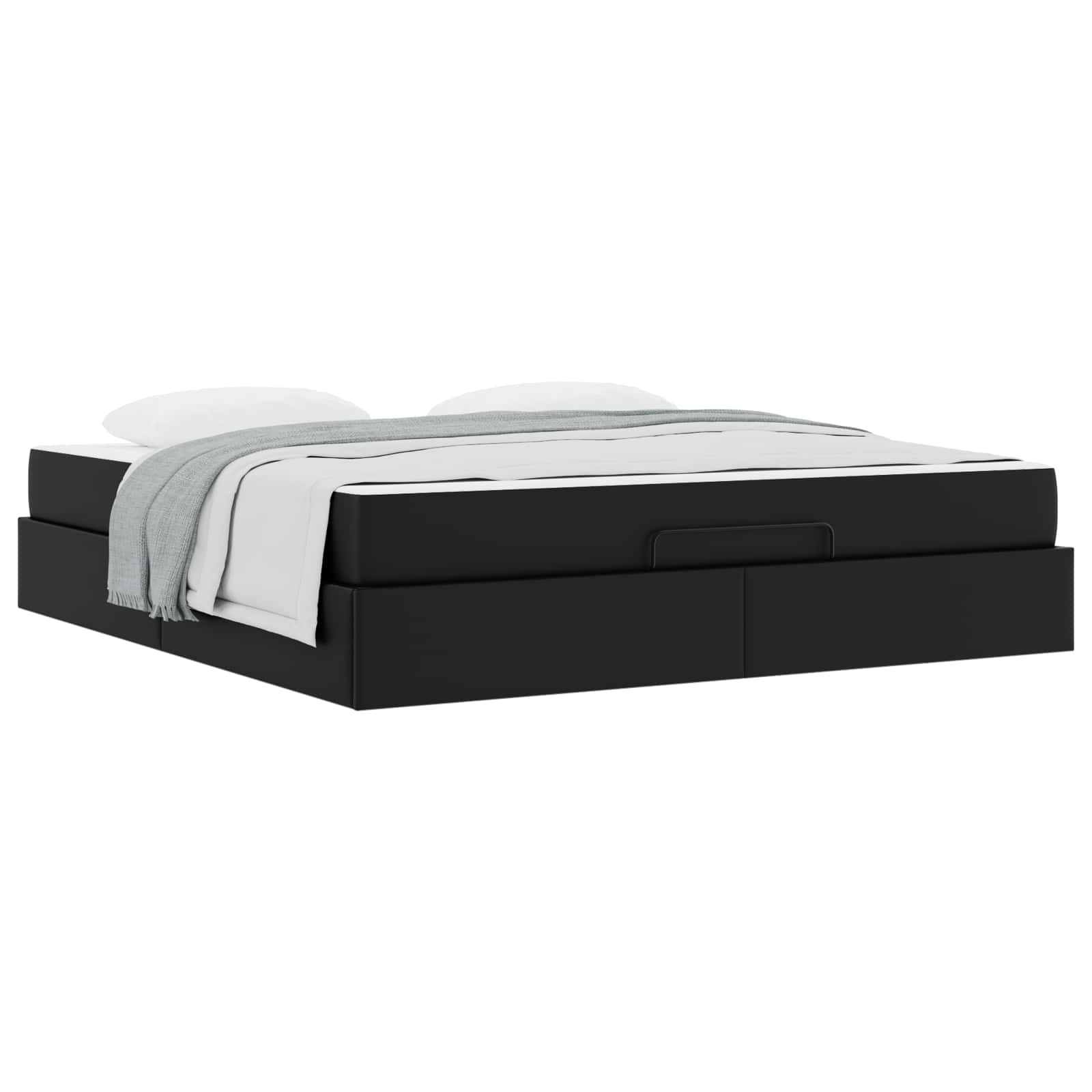Struttura letto con materasso Altro 2 pcs Nero PVC | homemem39