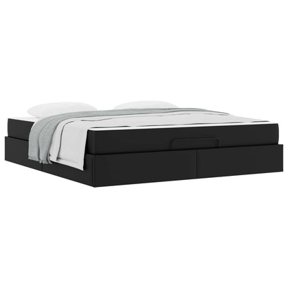 Struttura letto con materasso Altro 2 pcs Nero PVC | homemem39