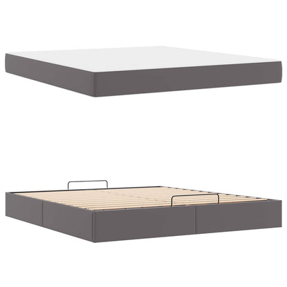 Struttura letto con materasso Altro 2 pcs Grigio PVC | homemem39