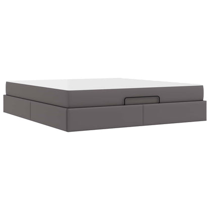 Struttura letto con materasso Altro 2 pcs Grigio PVC | homemem39