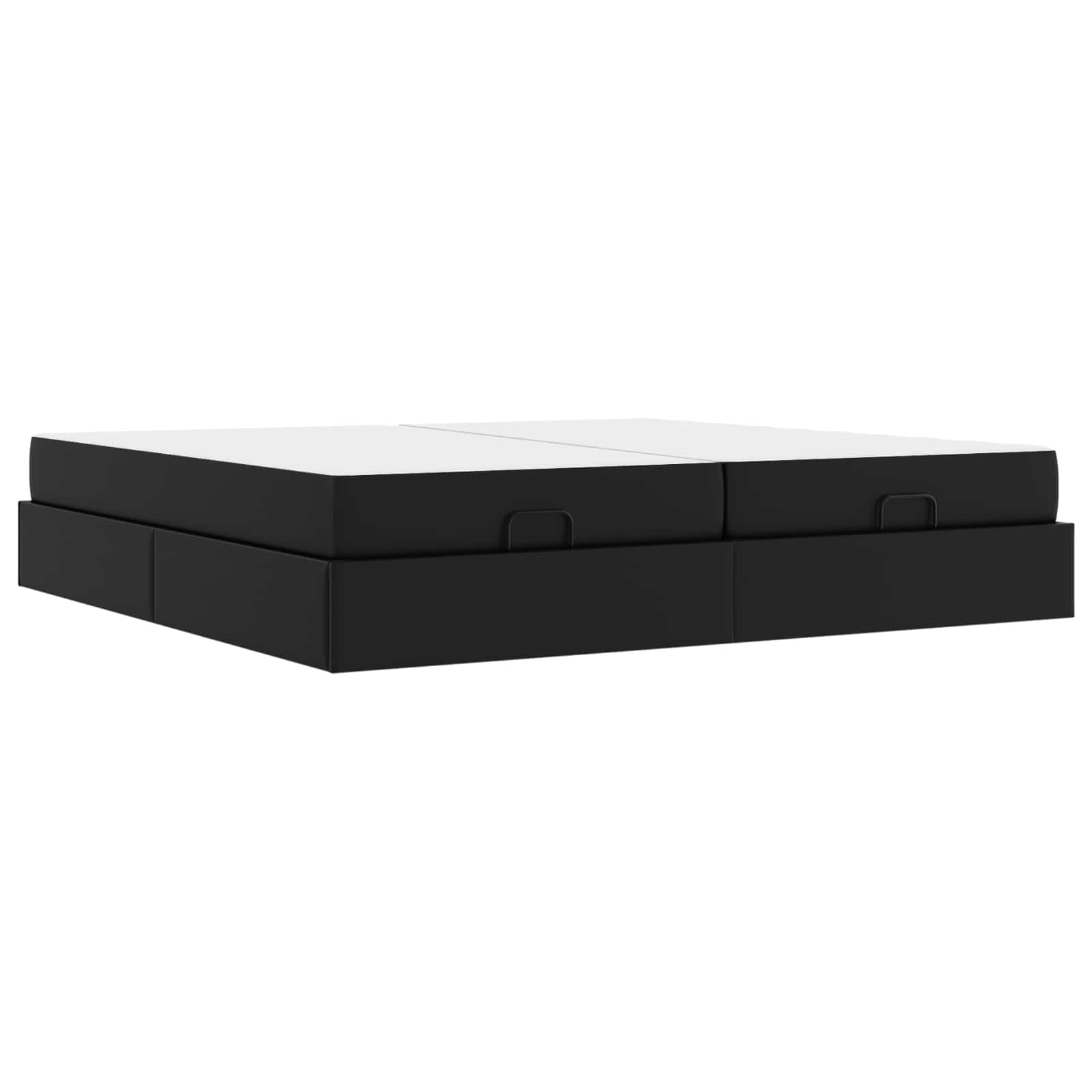 Struttura letto con materasso con materasso 2 pcs Nero PVC | homemem39