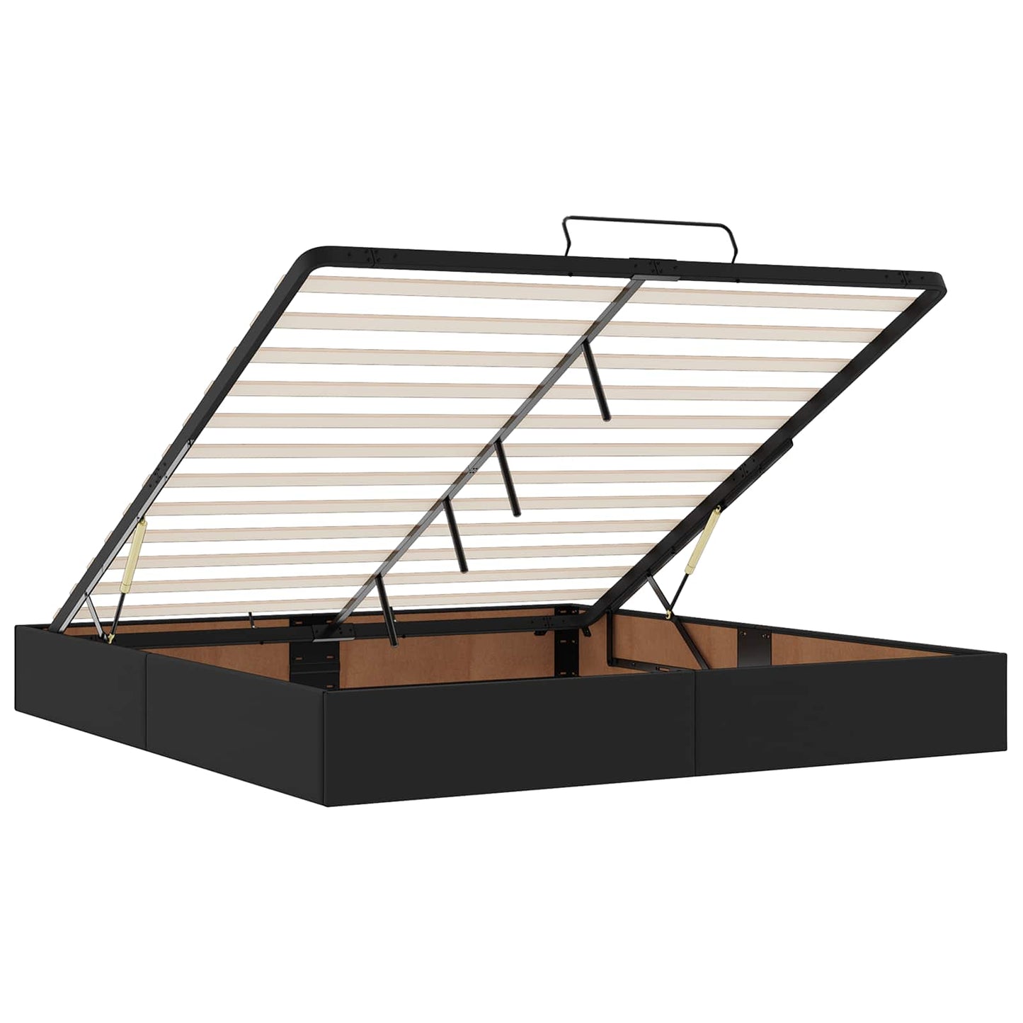 Struttura letto con materasso con materasso 2 pcs Nero PVC