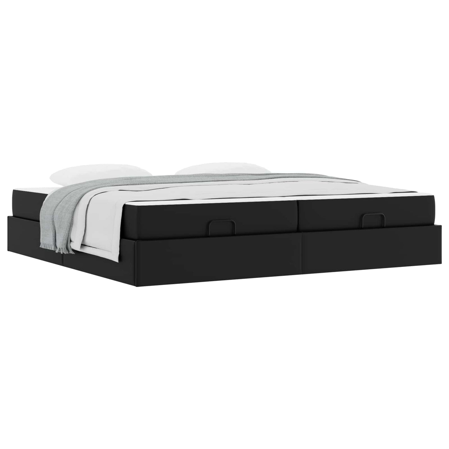 Struttura letto con materasso con materasso 2 pcs Nero PVC | homemem39