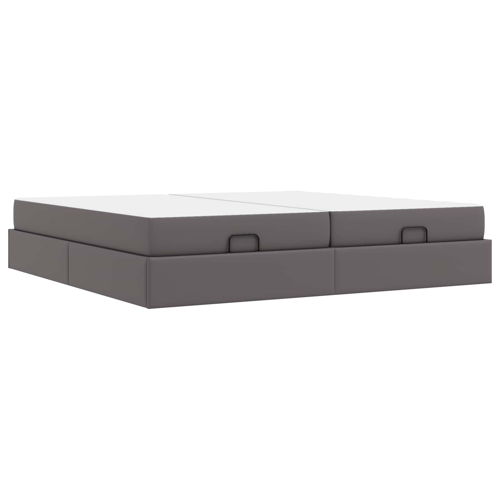 Struttura letto con materasso con materasso 2 pcs Grigio PVC | homemem39