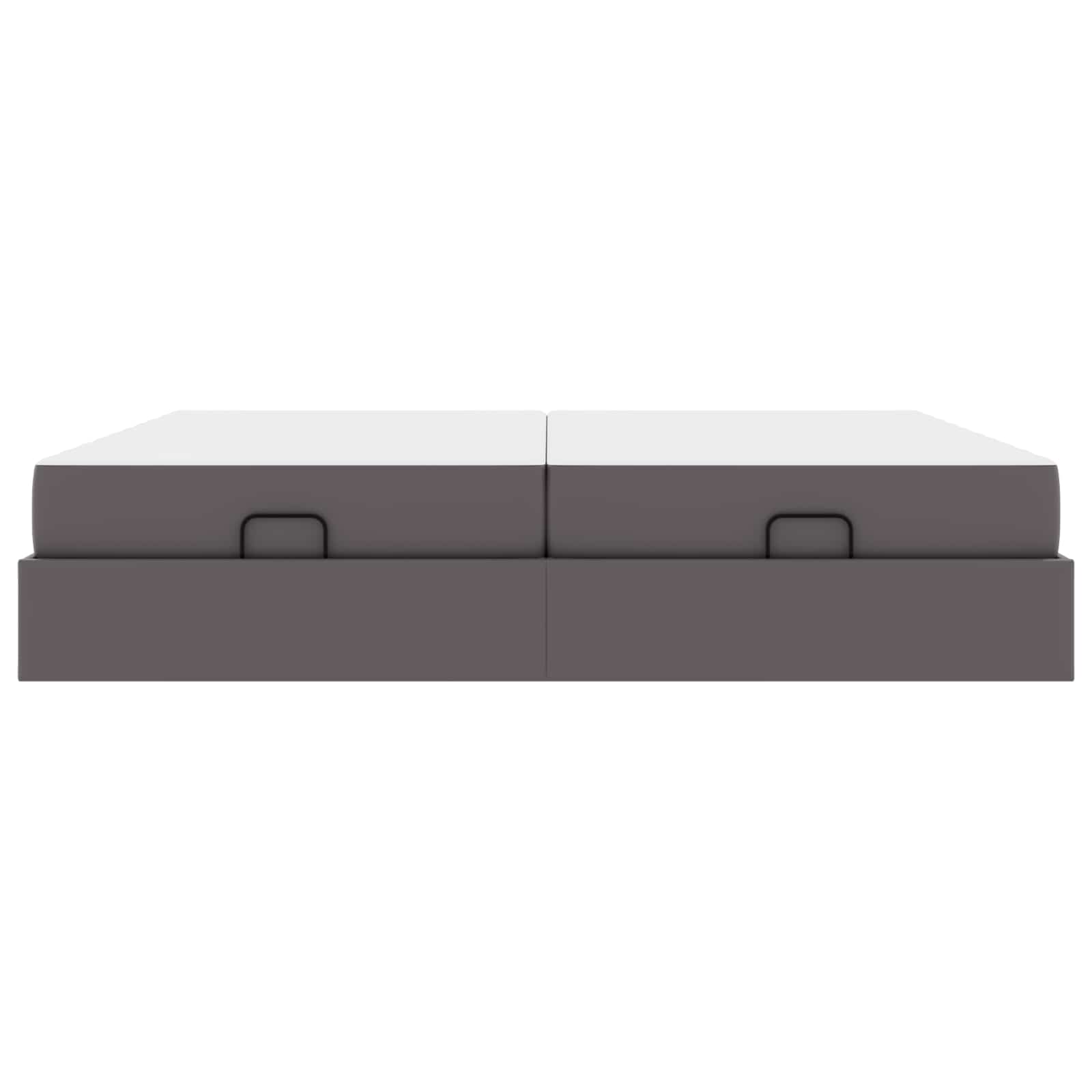 Struttura letto con materasso con materasso 2 pcs Grigio PVC | homemem39