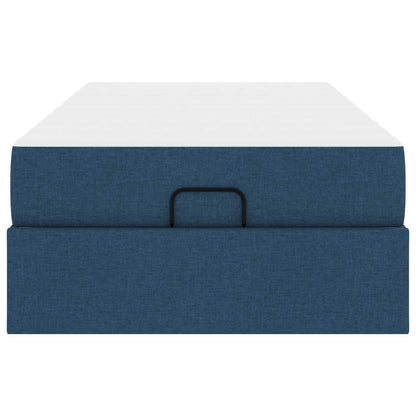 Struttura letto con materasso 2 pcs Blu Tessuto | homemem39