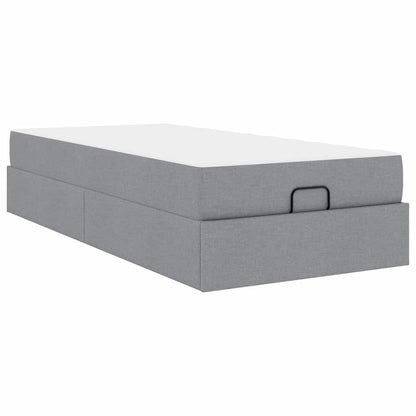 Struttura del letto Grigio chiaro 90 x 200 cm Tessuto