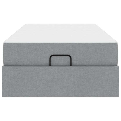 Struttura del letto Grigio chiaro 90 x 200 cm Tessuto - homemem39