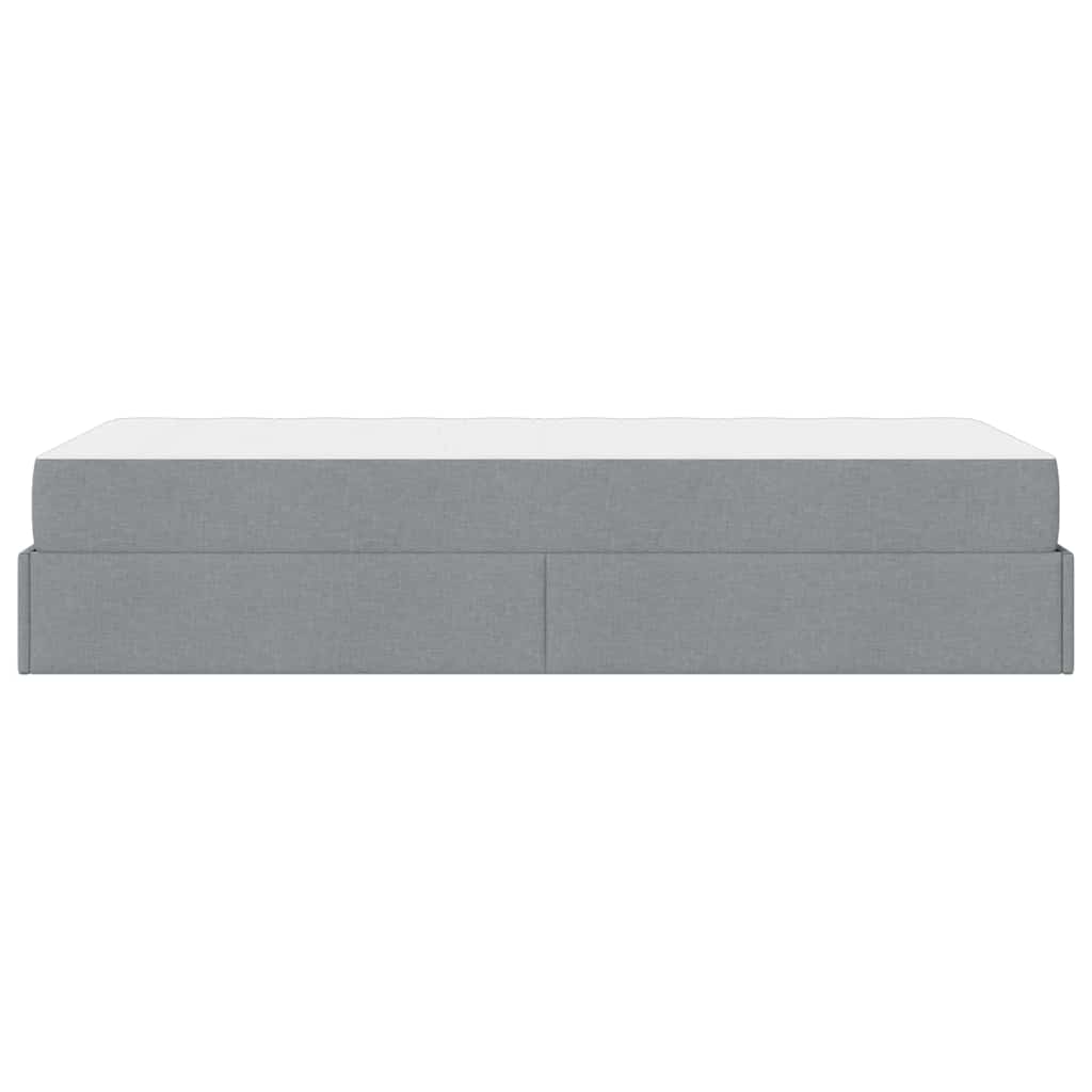 Struttura del letto Grigio chiaro 90 x 200 cm Tessuto
