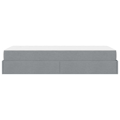 Struttura del letto Grigio chiaro 90 x 200 cm Tessuto