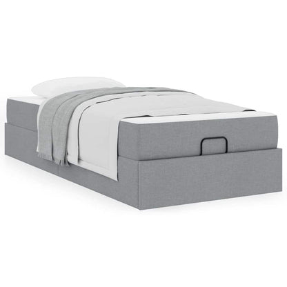 Struttura del letto Grigio chiaro 90 x 200 cm Tessuto