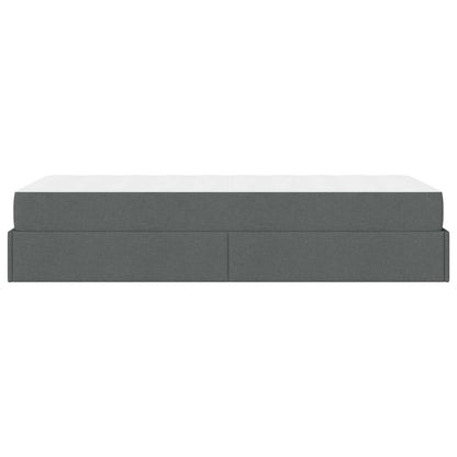 Struttura letto con materasso 2 pcs Grigio Sfumato Tessuto